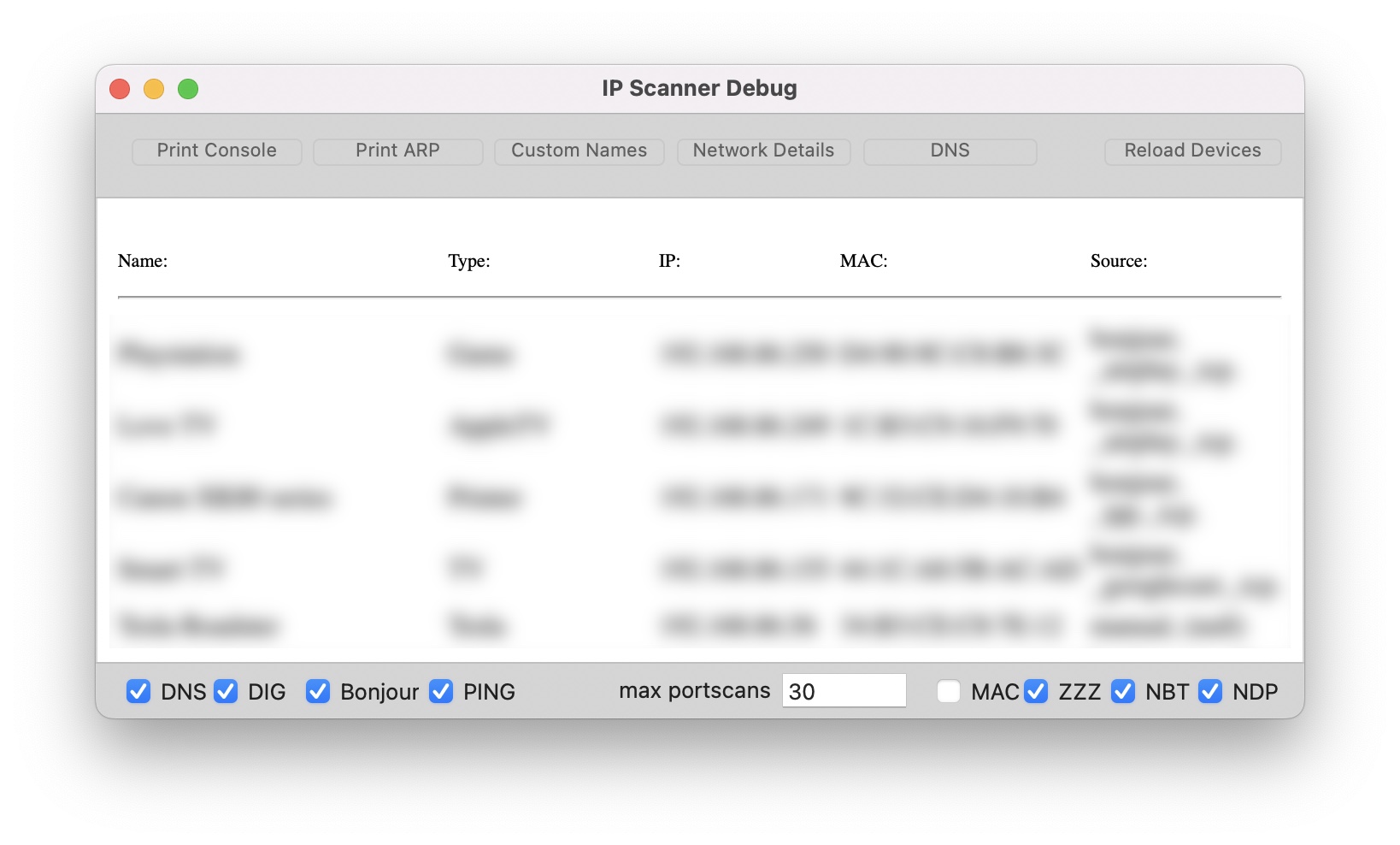 IP Scanner Debug