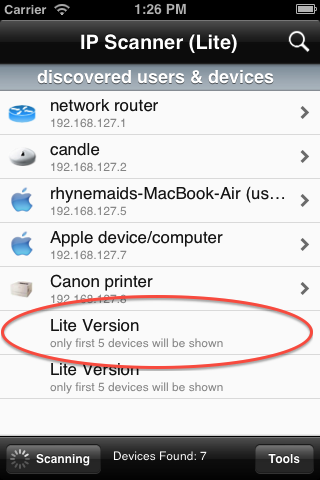 IP Scanner Restore In-app Purchase on iOS - 1