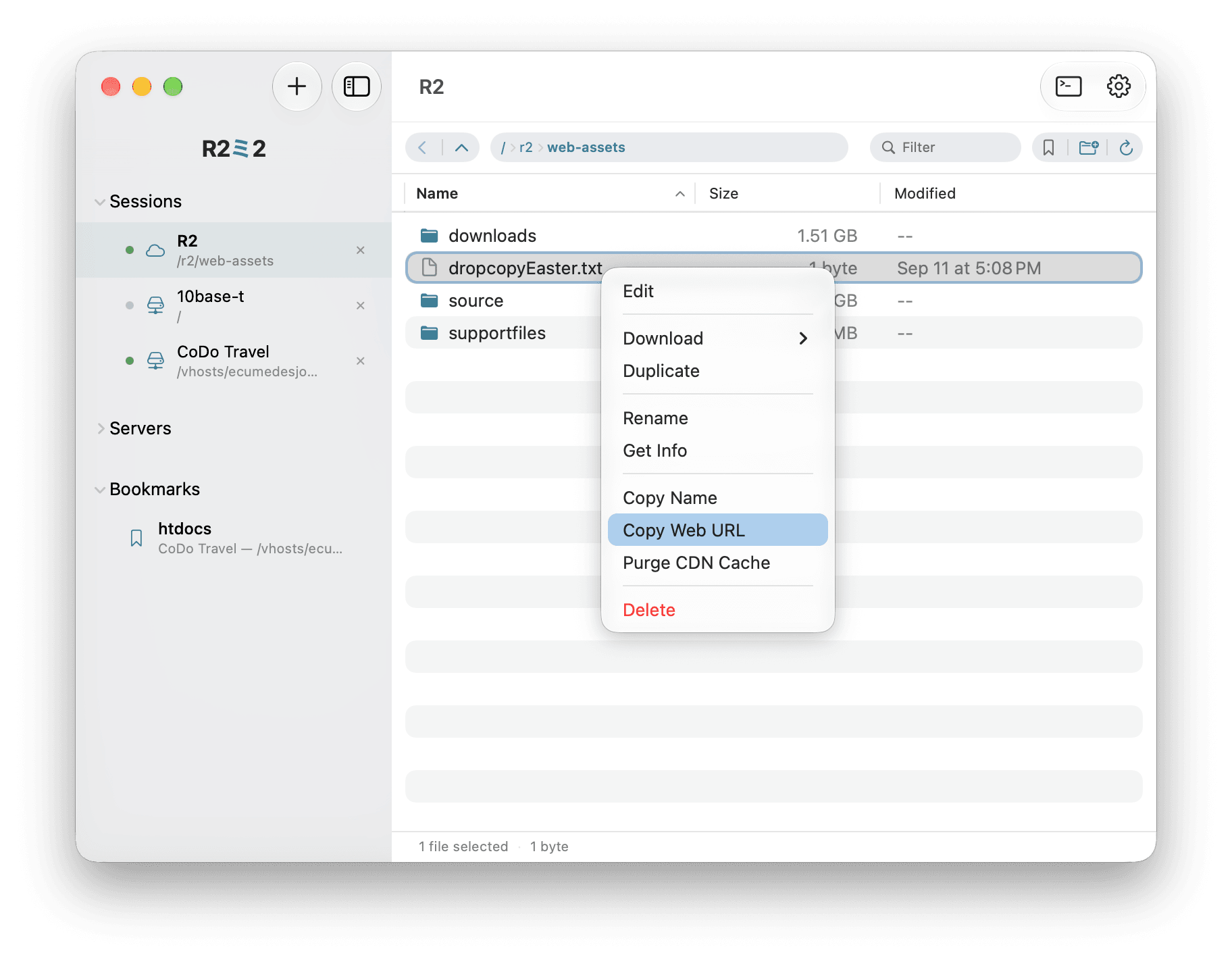 R2ミ2 - browsing a Cloudflare R2 bucket