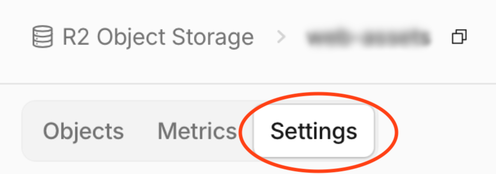 Open the Settings tab