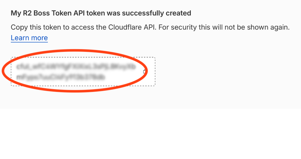 Create the R2 token