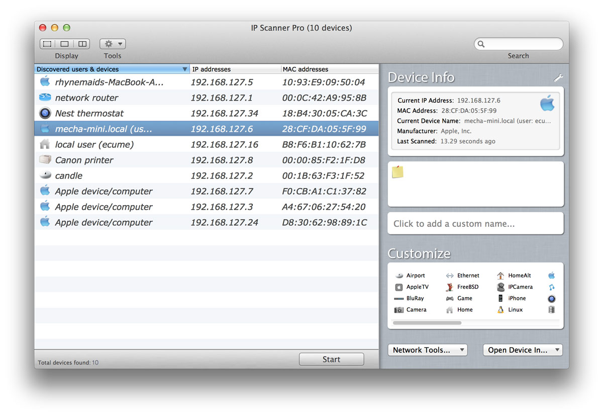 Ip Address And Mac Address Scanner software, free download